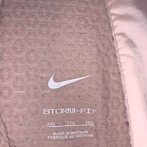 Nike Women's Storm Fit Running Jacket Size XXL 2XL Pink Mittens Hood Full Zip - Picture 9 of 11